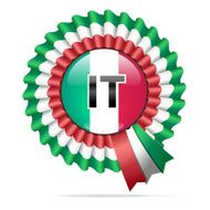 Vector national flag badge IT
