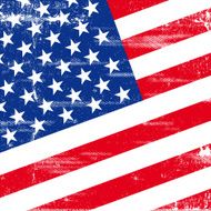 US square grunge flag