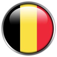 Belgium Flag Glossy Button N5