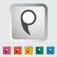 Map pin single icon N8