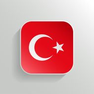 Vector Button - Turkey Flag Icon