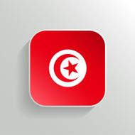 Vector Button - Tunisia Flag Icon
