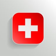 Vector Button - Switzerland Flag Icon