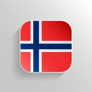 Vector Button - Norway Flag Icon
