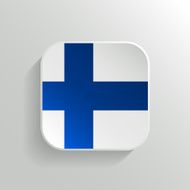 Vector Button - Finland Flag Icon