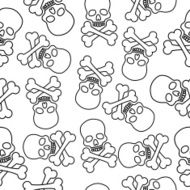 Seamless skull background N5