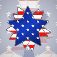 The abstract star with american flag N8