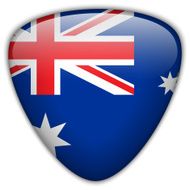 Australia Flag Glossy Button N7