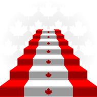 The stylized ladder Flag of Canada