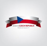 Made in CZECH REPUBLIC ribbon Flag (Vector)