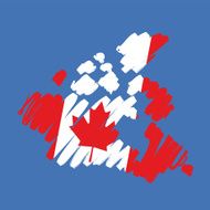 map flag Canada