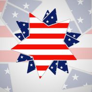 The abstract star with american flag N9