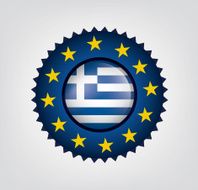 Made in Greece EU European Union seal Flag (Vector)