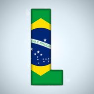 Brazil Alphabet Letters N25