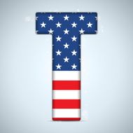USA Independence Day Alphabet Letters N21