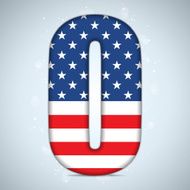 USA Independence Day Alphabet Letters N22