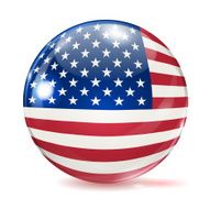 United States flag in the form of ball