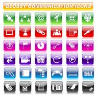 Glossy Communication Button