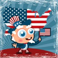 Uncle Sam with US map