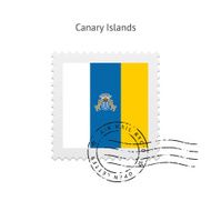 Canary Islands Flag Postage Stamp