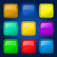 Vector set of buttons