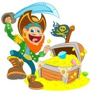 Pirate with treasure