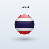 Round flag of Thailand