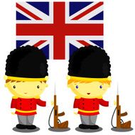 British Soldier and Flag