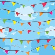 Flags in the sky