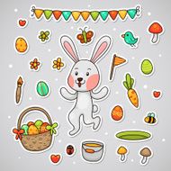 Sticker with the Easter bunny N2