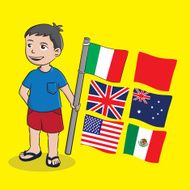 Boy and flag N2