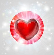 Love Japan flag heart background