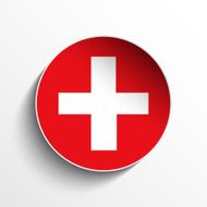 Switzerland Flag Sticker Button