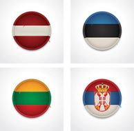 Flags of countries as fabric badges N35