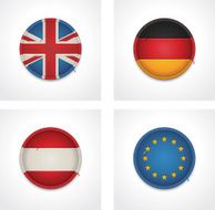 Flags of countries as fabric badges N36