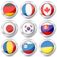 metal button national flag N2