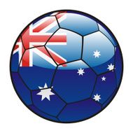 Australia flag on soccer ball