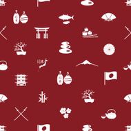 Japanese icons seamless pattern eps10