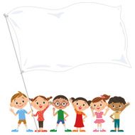 Children having a flag N2