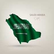 flag of Saudi Arabia as the country