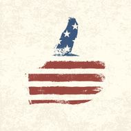 Like shaped american flag Vector EPS10