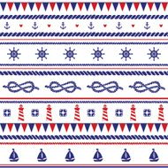 Sea vector seamless pattern