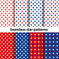 Seamless star patterns USA flag Vector illustration