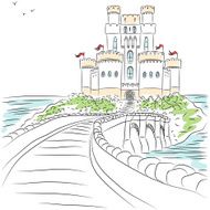 Vector medieval castle
