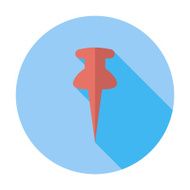 Map pointer single flat icon N12