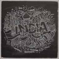 India chalk board background