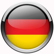 Germany flag gel metal button