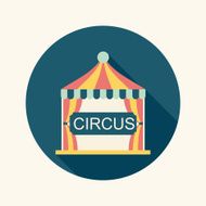 circus flat icon with long shadow N4