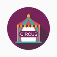circus flat icon with long shadow N5