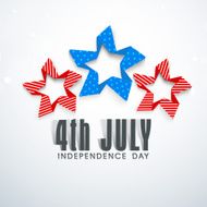 Beautiful stars design made by red and blue ribbons